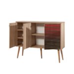 Μπουφέ Mente 2 SONOMA OAK ΜΕΛΑΜΙΝΗ 120x36xH90cm ed4960 - Image 3