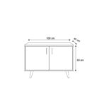 Κονσόλα Dilara δρυς μελαμίνη 100x40x50εκ ed4985 - Image 2