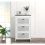 Συρταριέρα Done μελαμίνη άσπρη καφέ 60x45x100cm ed4989