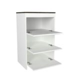 Συρταριέρα Done μελαμίνη άσπρη καφέ 60x45x100cm ed4989 - Image 4