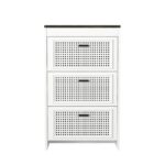 Συρταριέρα Done μελαμίνη άσπρη καφέ 60x45x100cm ed4989 - Image 3