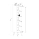 Ντουλάπι μπάνιου Ruby άσπρο δρυς μελαμίνη 38 6x35x163εκ ed4990 - Image 2