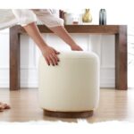 Σκαμπώ Zeone κρεμ 43x42cm ed4995 - Image 5