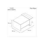 Τραπέζι σαλονιού Gaye καρυδί άσπρο μελαμίνη 80x50x35εκ ed502 - Image 2