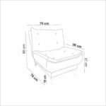 Πολυθρόνα Santo κεραμιδί 75x70x90cm ed5038 - Image 3