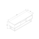 Έπιπλο tv Lupo καρυδί 140x40x50cm μελαμίνη ed505 - Image 2