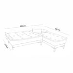 Γωνιακός καναπές Santo γκρι 225x85x86cm ed5062 - Image 2