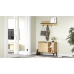 Έπιπλο εισόδου Giv δρυς ανθρακί μελαμίνη πλαστικά πόδια 90x35x68 6εκ ed5104 - Image 4