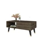 Τραπεζάκι σαλονιού Mali καρυδί χρώμα μελαμίνη 90x42 4x45cm ed5123 - Image 4