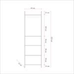 Ντουλάπα Dynamic μελαμίνη μέταλλο atlantic pine 64x52x225cm ed5140 - Image 2