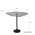 Τραπεζάκι σαλονιού Vale μαύρο μέταλλο γυαλί 60x45x50cm ed5154 - Image 2