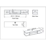 Έπιπλο τηλεόρασης Paldi μελαμίνη 120x29 5x23cm μαύρο ed5241 - Image 2