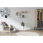 Ραφιέρα Penne Sapphire δρυς μελαμίνη 120x20x71εκ ed5263