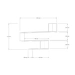 Ραφιέρα Penne Sapphire δρυς μελαμίνη 120x20x71εκ ed5263 - Image 2