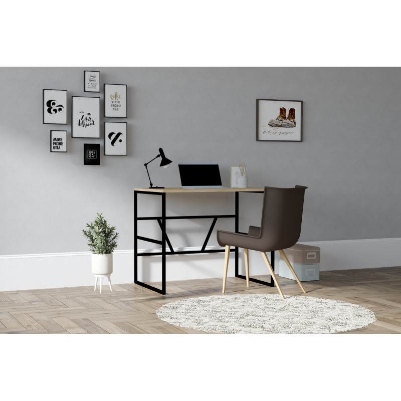 5278_0-800x800 Γραφείο Moon μελαμίνη Sapphire Oak χρώμα 90x74x60cm ed5278 - Image 1