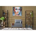 Πολυθρόνα Fly Right μπλε χρώμα 100x80x75cm ed5323