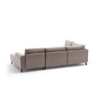 Γωνιακός καναπές Efia κρεμ 300x202x78cm ed532 - Image 5