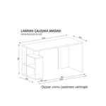 Γραφείο Altrove λευκό Cordoba χρώμα μελαμίνη 120x60x73 8cm ed5398 - Image 2