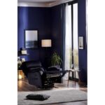 Πολυθρόνα relax Nero ξύλο 80x80x105cm ύφασμα μαύρο ed5399 - Image 3