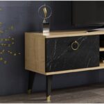 Έπιπλο τηλεόρασης Alfa Sapphire μαύρο 150x35x50cm ed5420 - Image 4