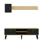 Έπιπλο τηλεόρασης Alfa Sapphire μαύρο 150x35x50cm ed5420 - Image 3