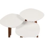 Βοηθητικά τραπεζάκια σαλονιού Paint άσπρη καρυδί μελαμίνη 41x39x47cm ed5428 - Image 4