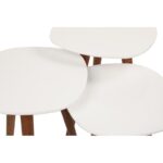 Βοηθητικά τραπεζάκια σαλονιού Paint άσπρη καρυδί μελαμίνη 41x39x47cm ed5428 - Image 3