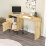 Γραφείο Aria μελαμίνη sonoma ανθρακί 120x44 5x77cm ed5456 - Image 5