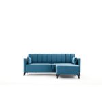 Γωνιακός καναπές Ova Turquoise 206x165x80cm ed5515 - Image 4