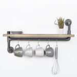 Ράφι Tubo μέταλλο ξύλο 60x20x14cm ed5536