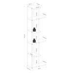 Βιβλιοθήκη Feza δρυς μελαμίνη 45x31 8x162 3εκ ed5539 - Image 2