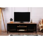 Έπιπλο tv Vent pine μαύρο χρώμα μελαμίνη 150x40x47cm ed554