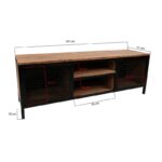 Έπιπλο tv Vent pine μαύρο χρώμα μελαμίνη 150x40x47cm ed554 - Image 2