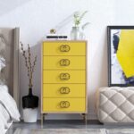 Συρταριέρα Giallo μελαμίνη 50x40x103cm ed5550 - Image 4