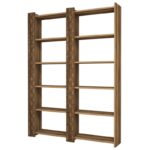 Βιβλιοθήκη City 2 καρυδί 124 6x24 2x170cm ed5567 - Image 3