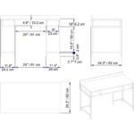 Γραφείο Alma μελαμίνη μαύρο λευκό 120x60x74 8cm ed5601 - Image 2