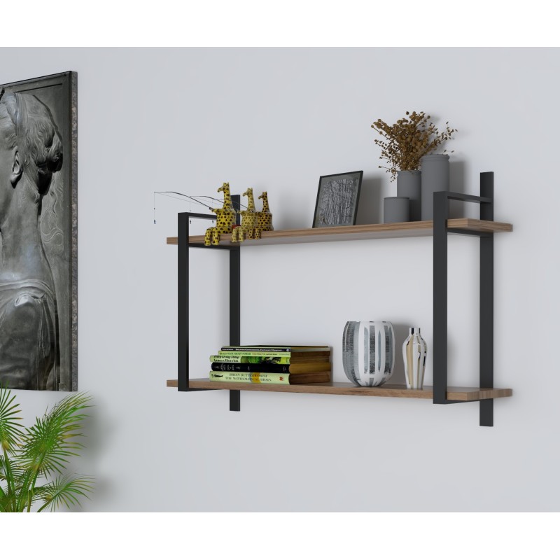 5621_0-800x800 Ράφι τοίχου Abat καρυδί μελαμίνη 90x60x22cm ed5621 - Image 1