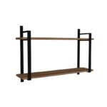 Ράφι τοίχου Abat καρυδί μελαμίνη 90x60x22cm ed5621 - Image 4