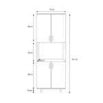 Ντουλάπι Tasarım άσπρο δρυς μελαμίνη 70x40x176εκ ed5624 - Image 2