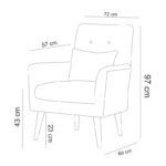 Σετ καναπέ Aria γκρι 205x82x83εκ ed5657 - Image 3