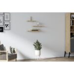 Ράφι τοίχου Leila Sapphire Oak μελαμίνη 40x14x2cm ed5666