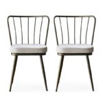 Καρέκλα Star mink χρώμα μέταλλο 43x42x82cm set 2τεμ ed5667