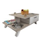 Τραπέζι σαλονιού Arsenal άσπρο Cordoba μελαμινή 90x60x33εκ ed5694 - Image 4