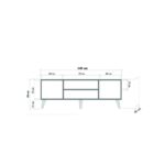 Έπιπλο τηλεόρασης Troiano 140x40x50cm μελαμίνη ed5695 - Image 2