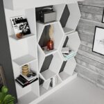 Βιβλιοθήκη Sueno άσπρο μελαμίνη 140x29 6x177 4εκ ed5712 - Image 5