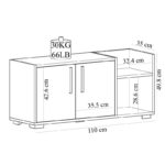 Έπιπλο εισόδου Sunrise άσπρο μελαμίνη 110x35x49 8εκ ed5744 - Image 2