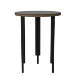 Βοηθητικό τραπέζι Mine 44x58cm μέταλλο ανθρακί μελαμίνη καρυδί ed5748 - Image 4