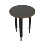 Βοηθητικό τραπέζι Mine 44x58cm μέταλλο ανθρακί μελαμίνη καρυδί ed5748 - Image 3