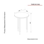 Βοηθητικό τραπέζι Mine 44x58cm μέταλλο ανθρακί μελαμίνη καρυδί ed5748 - Image 2