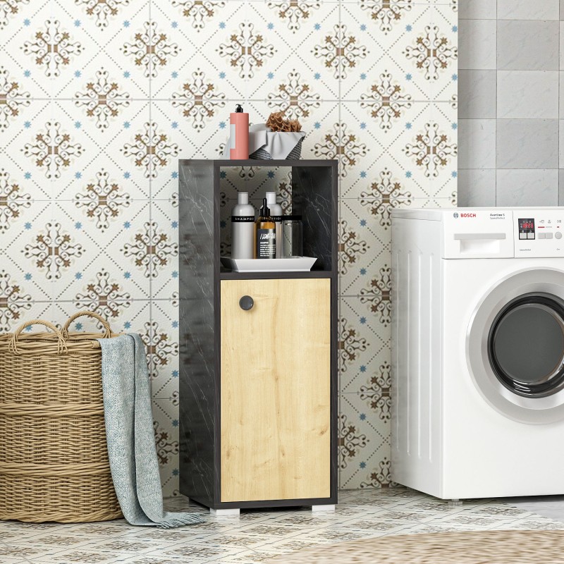 5785_0-800x800 Ντουλάπι μπάνιου Ahu μαύρη Marble Sapphire Oak μελαμίνη 98 6x35cm ed5785 - Image 1